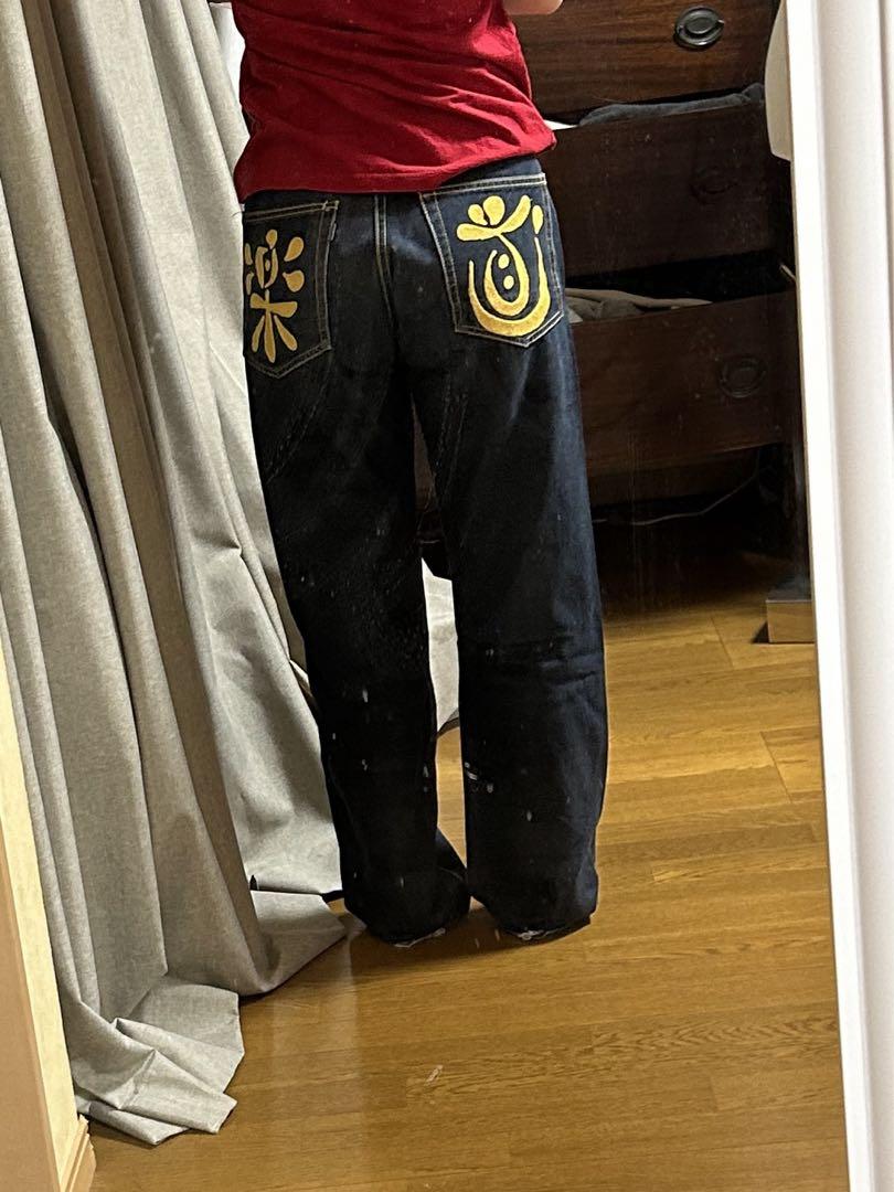 evisu 道楽　漢字　和　インディゴブルー