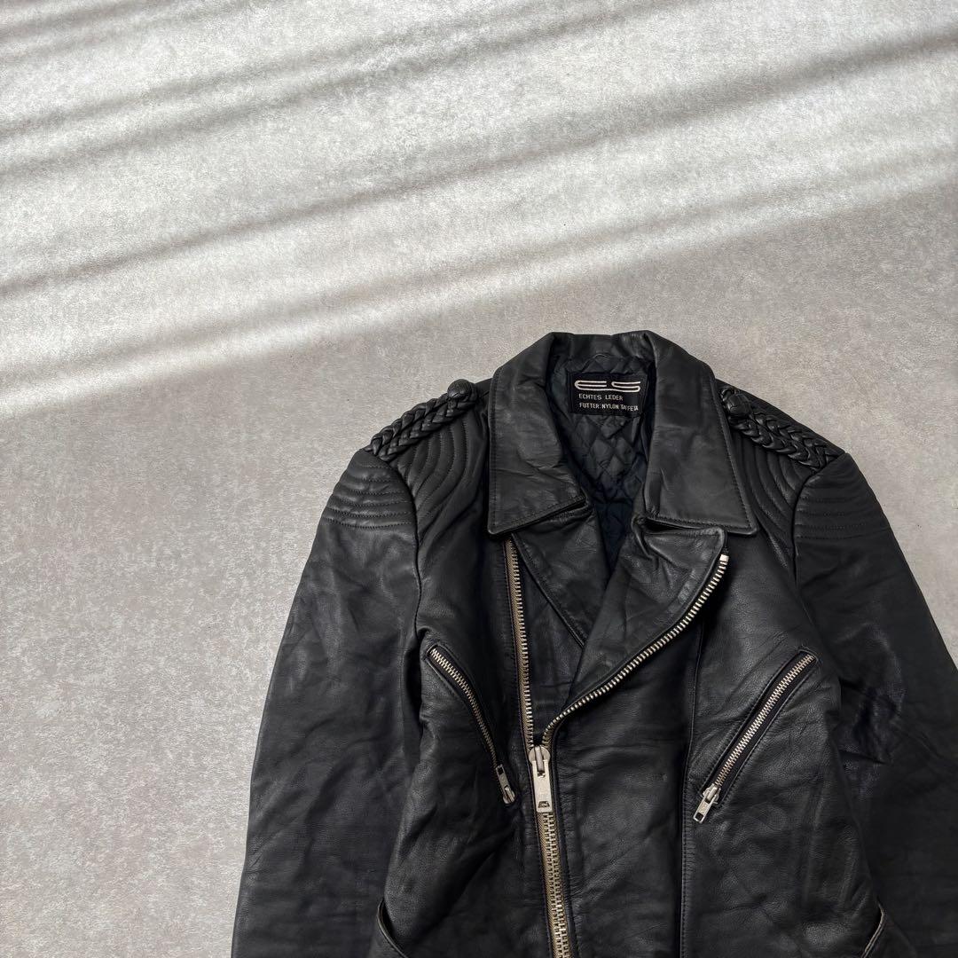 vintage lether riders blouson 短丈 ブラック
