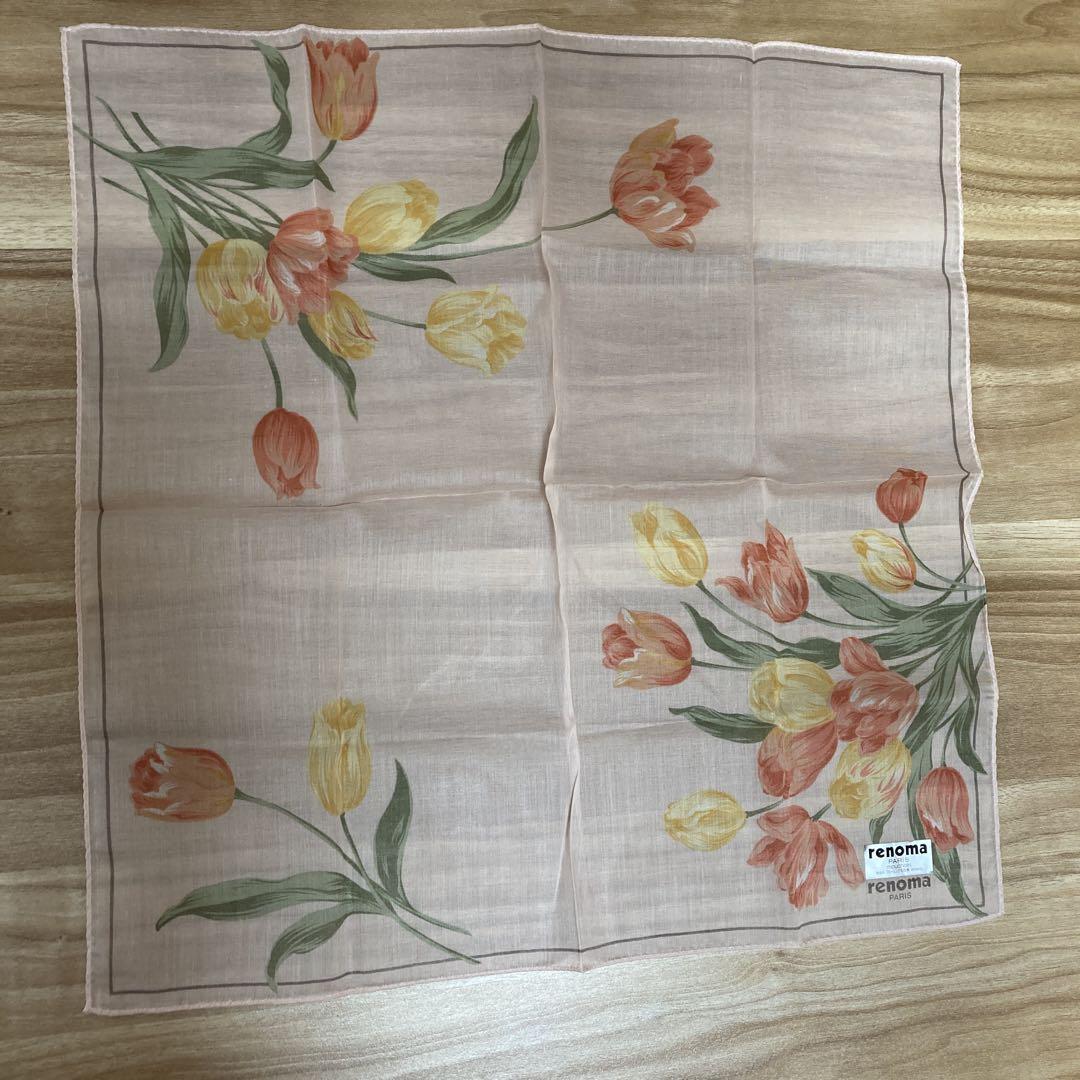renoma 花柄 ハンカチ 約45cm renoma 花柄ハンカチ - メルカリ
