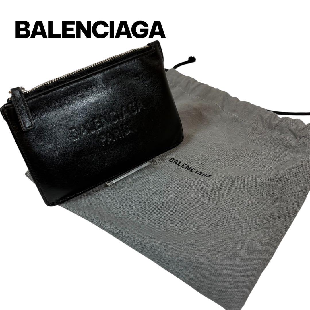 BALENCIAGA ブラック レザー コインケース BALENCIAGA ブラックレザーコインケース - メルカリ
