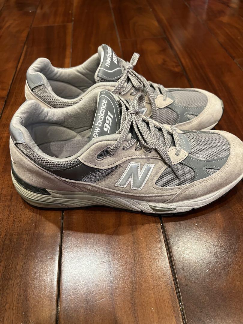 【TKM13】new balance 991 グレー スニーカー