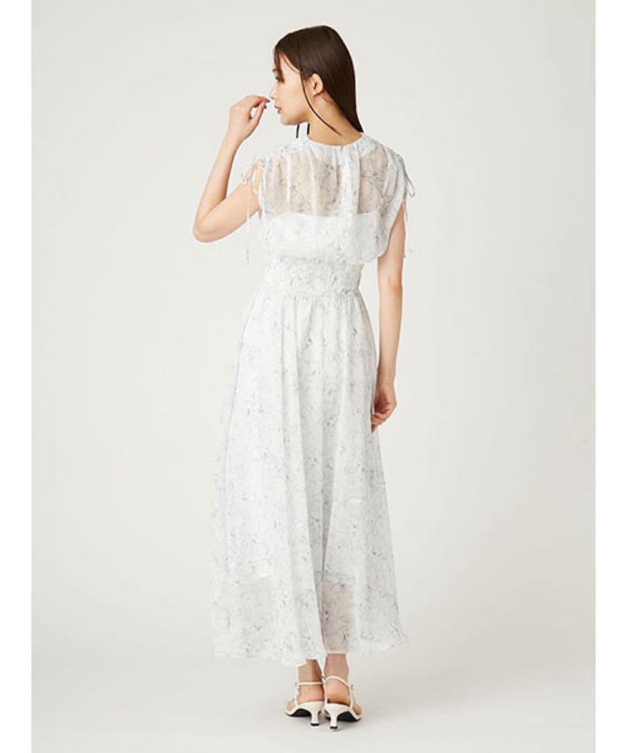 新品 FRAY I.D フレイアイディー ラインフラワープリントカシュワンピース