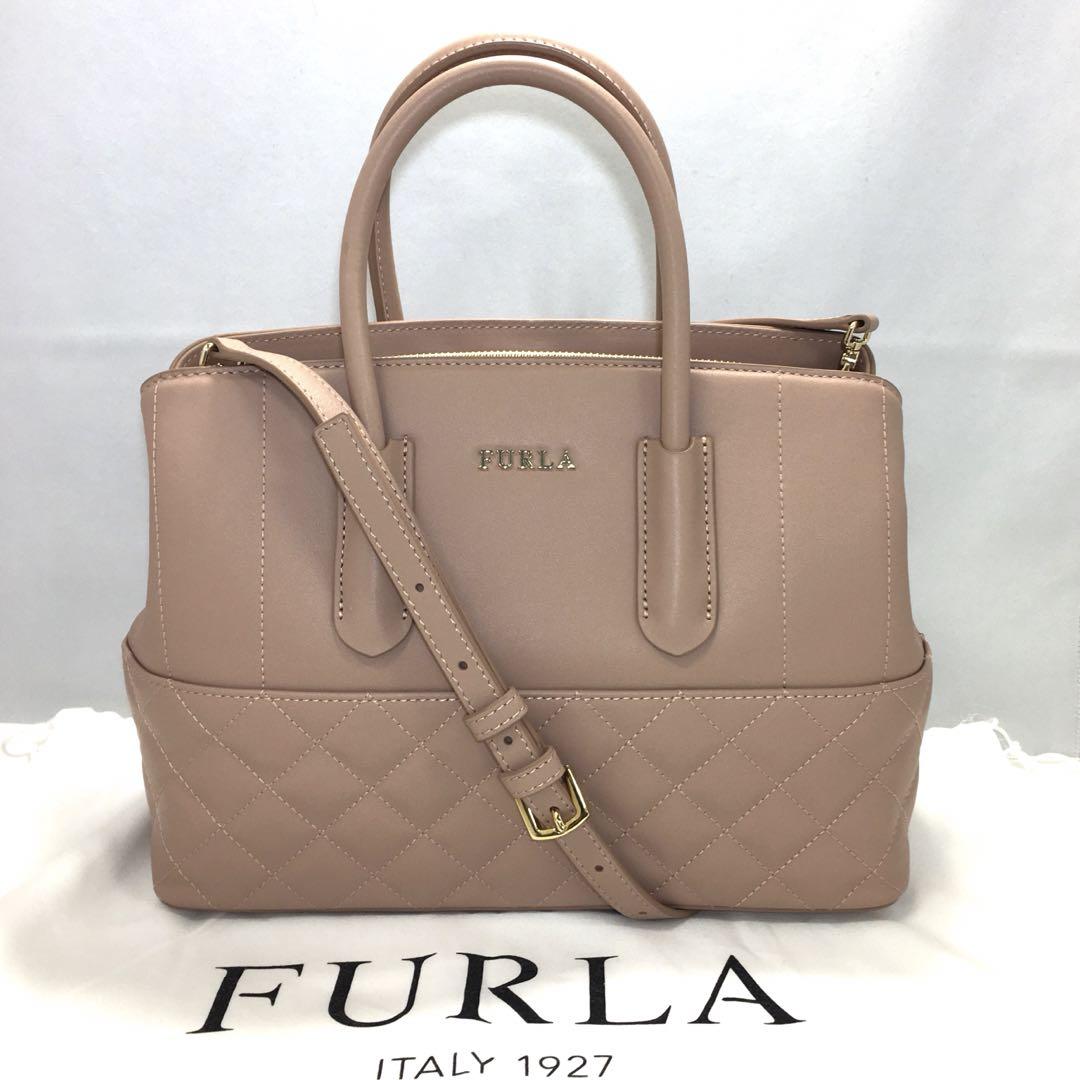 FURLA バッグ トートバッグ 2WAY レザー ピンクベージュ 新品