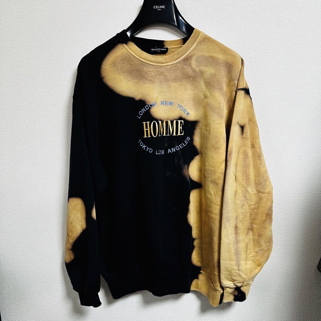 17aw BALENCIAGA Homme ブリーチ スウェット