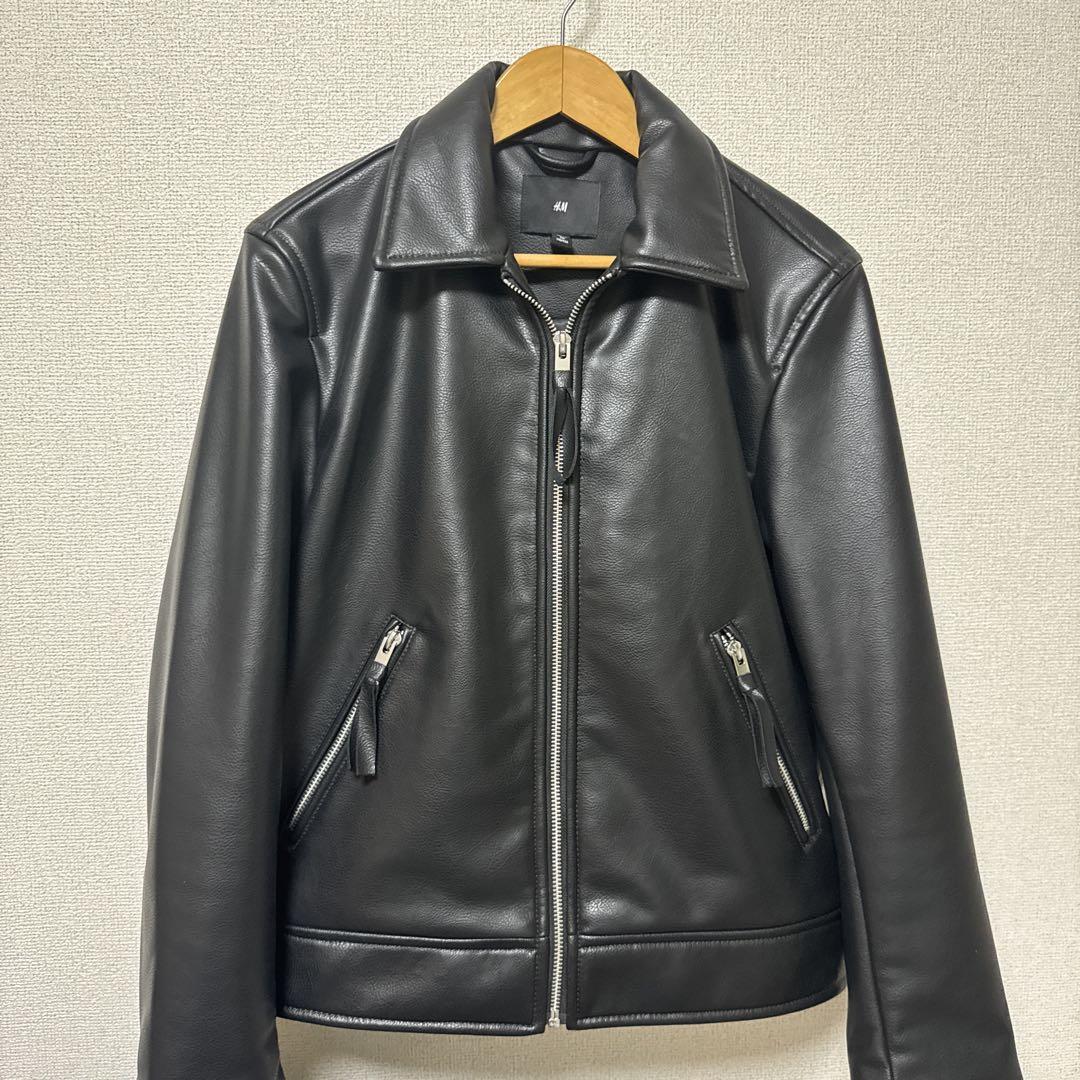 H&M ブラック レザージャケット