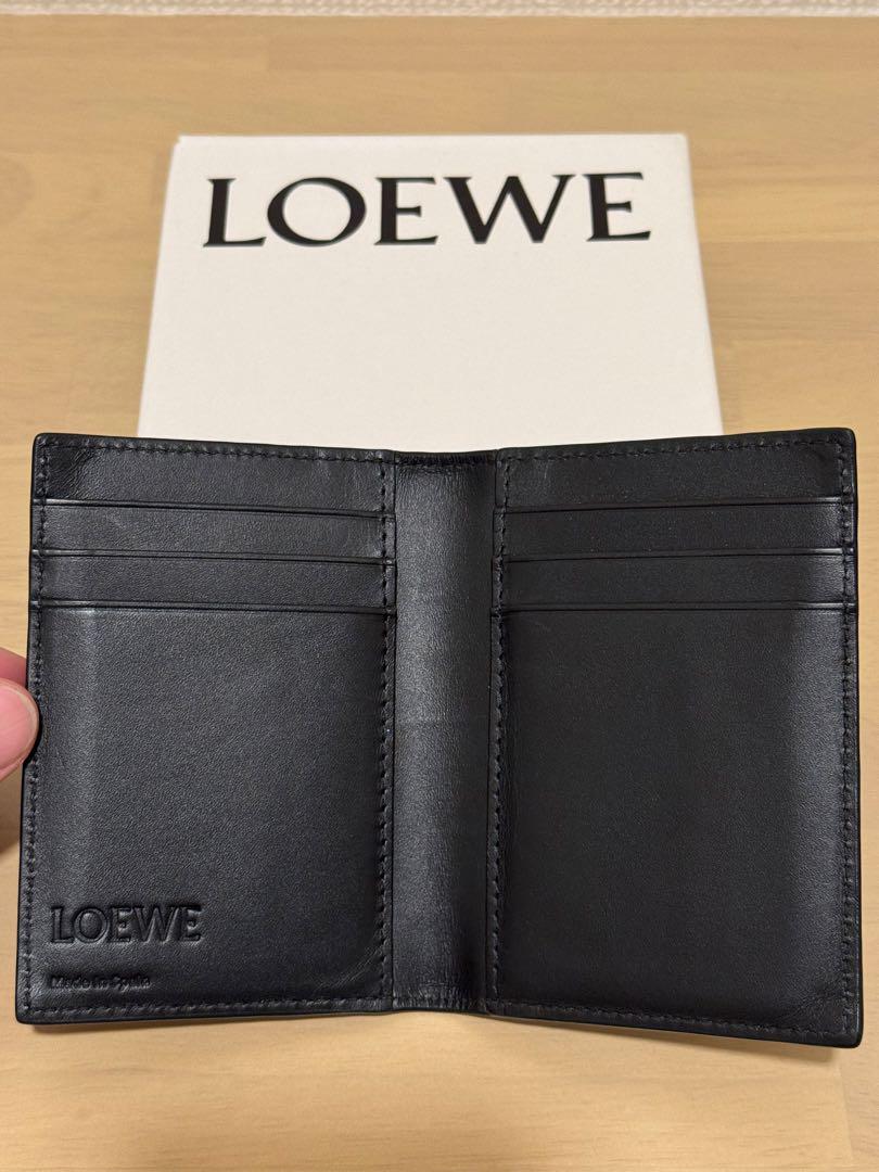 LOEWE 二つ折りカードケース　黒 レザー