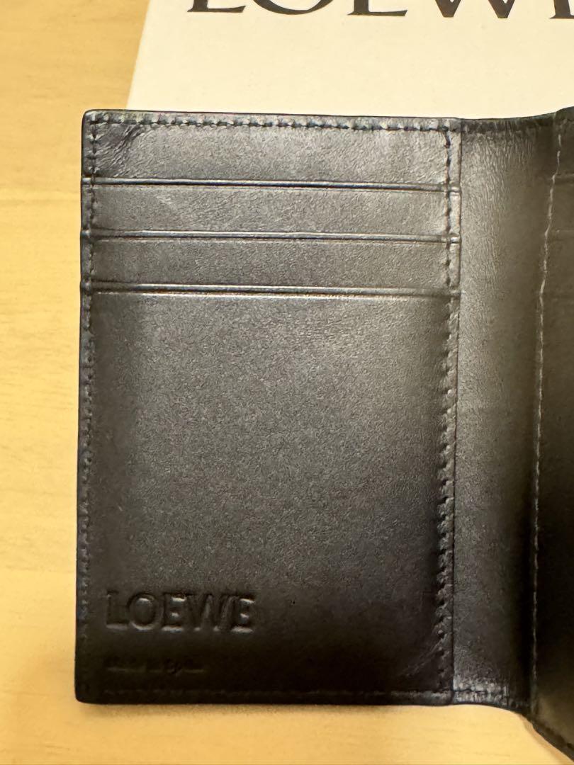 LOEWE 二つ折りカードケース　黒 レザー