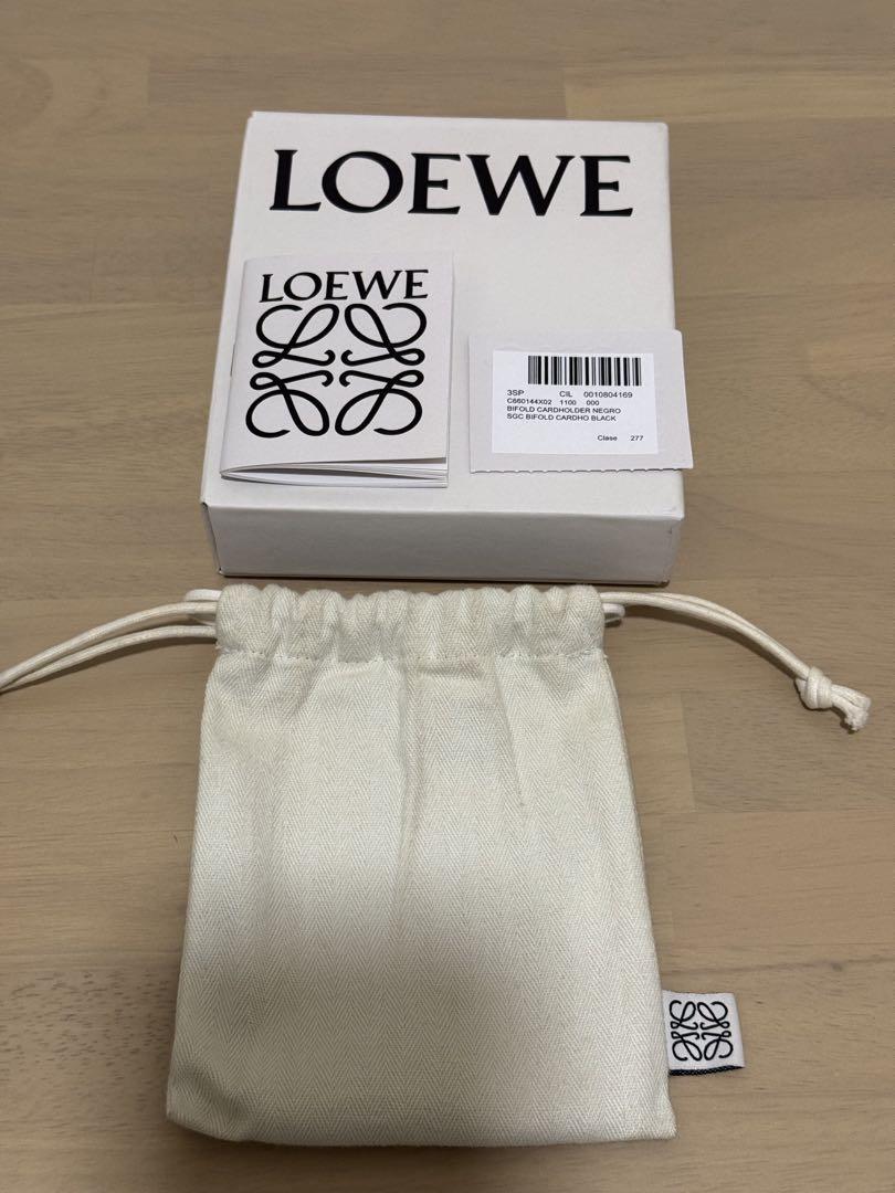 LOEWE 二つ折りカードケース　黒 レザー