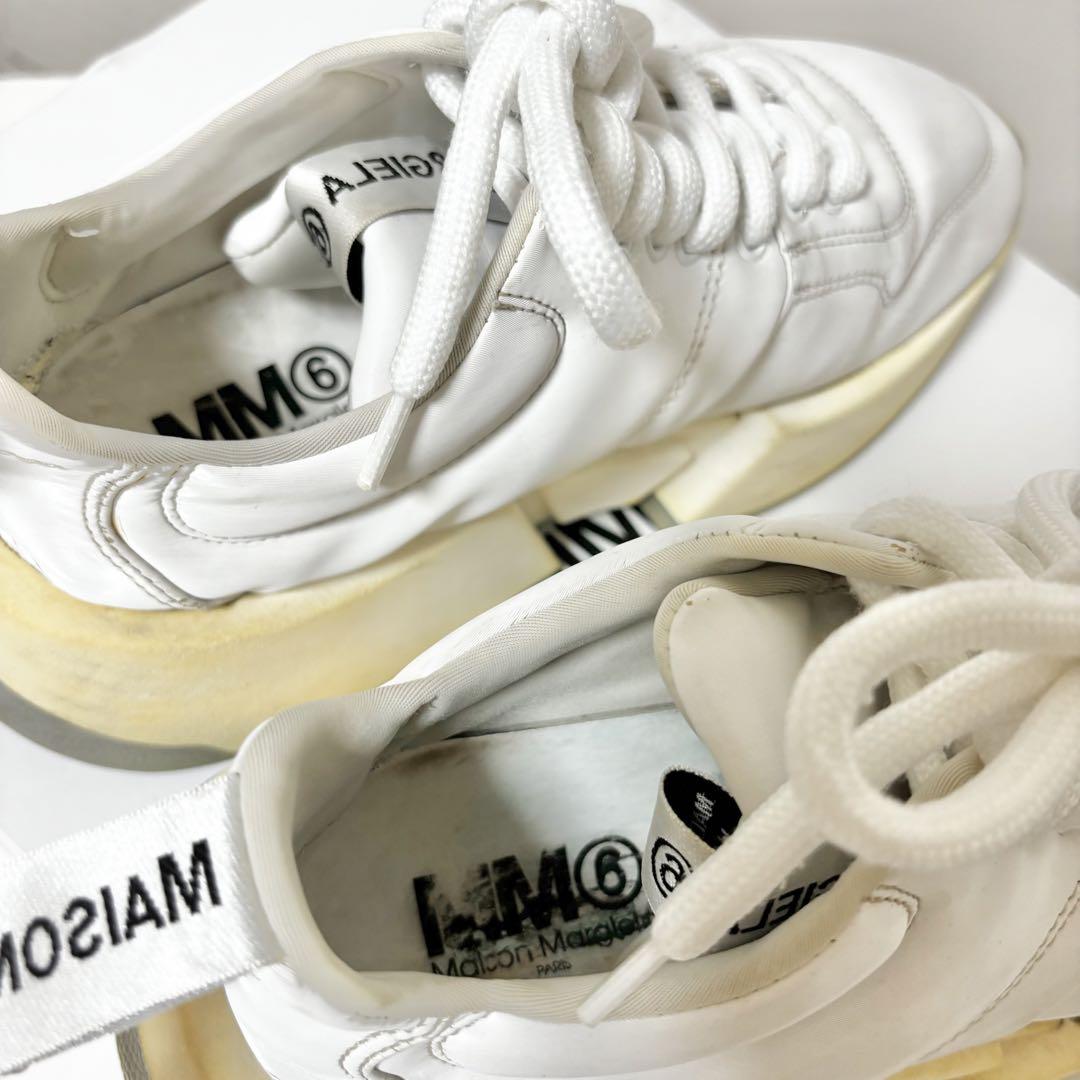 エムエムシックス MM6 スニーカー シューズ 厚底 レザー 37