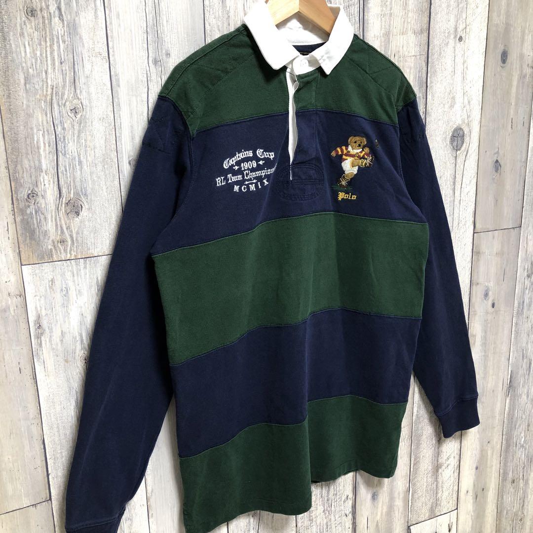 POLO ポロラルフローレン ポロベア ラガーシャツ 太ボーダー Sサイズ