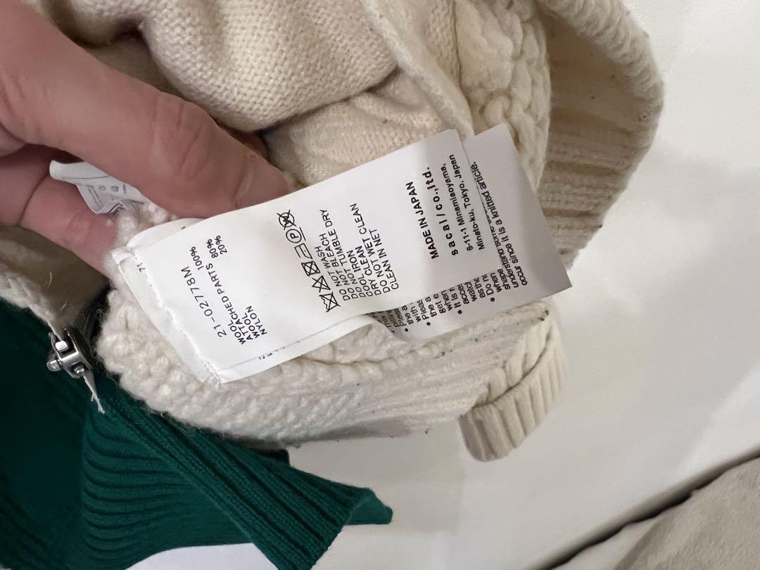 sacai 21aw【Wool Kint Zip up Blouson】