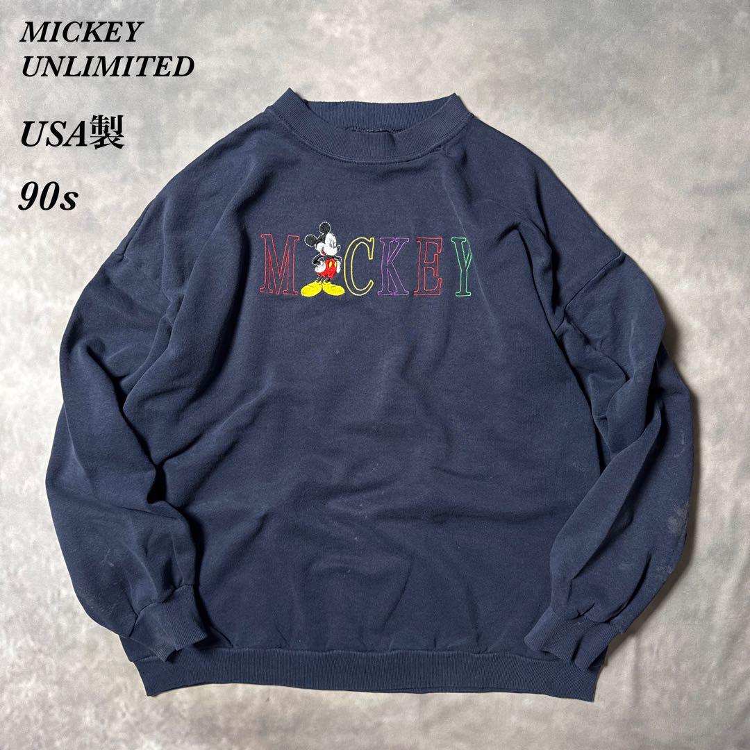 K54USA製90sスウェット刺繍MICKEYUNLIMITEDジェリーアイグ社