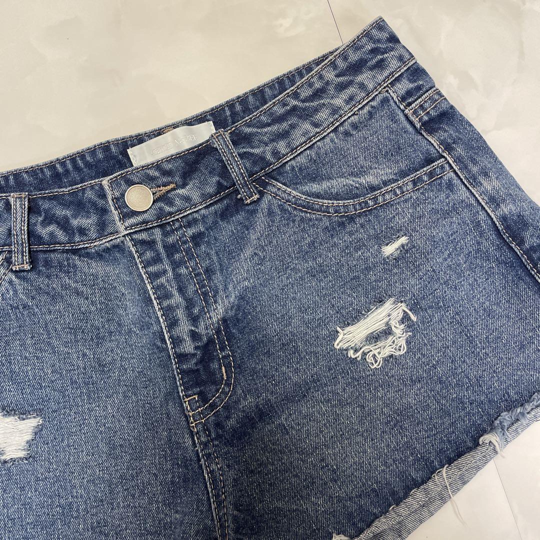 デニムショートパンツ 短パン セシルマクビー 青 韓国 CECIL