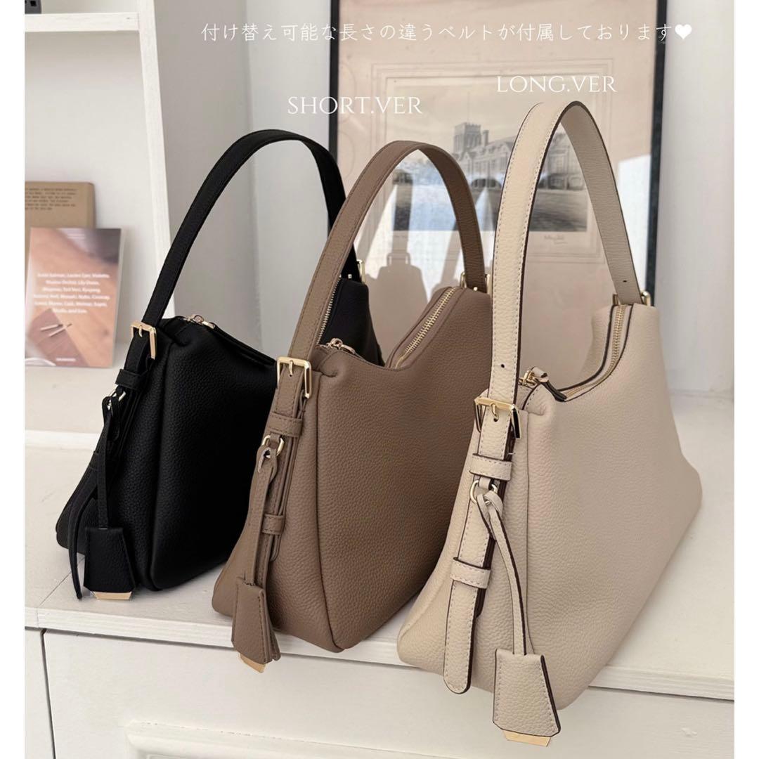 【新品】 QUNG レジェソフトレザーbag トープ 牛革 ハンドバッグ