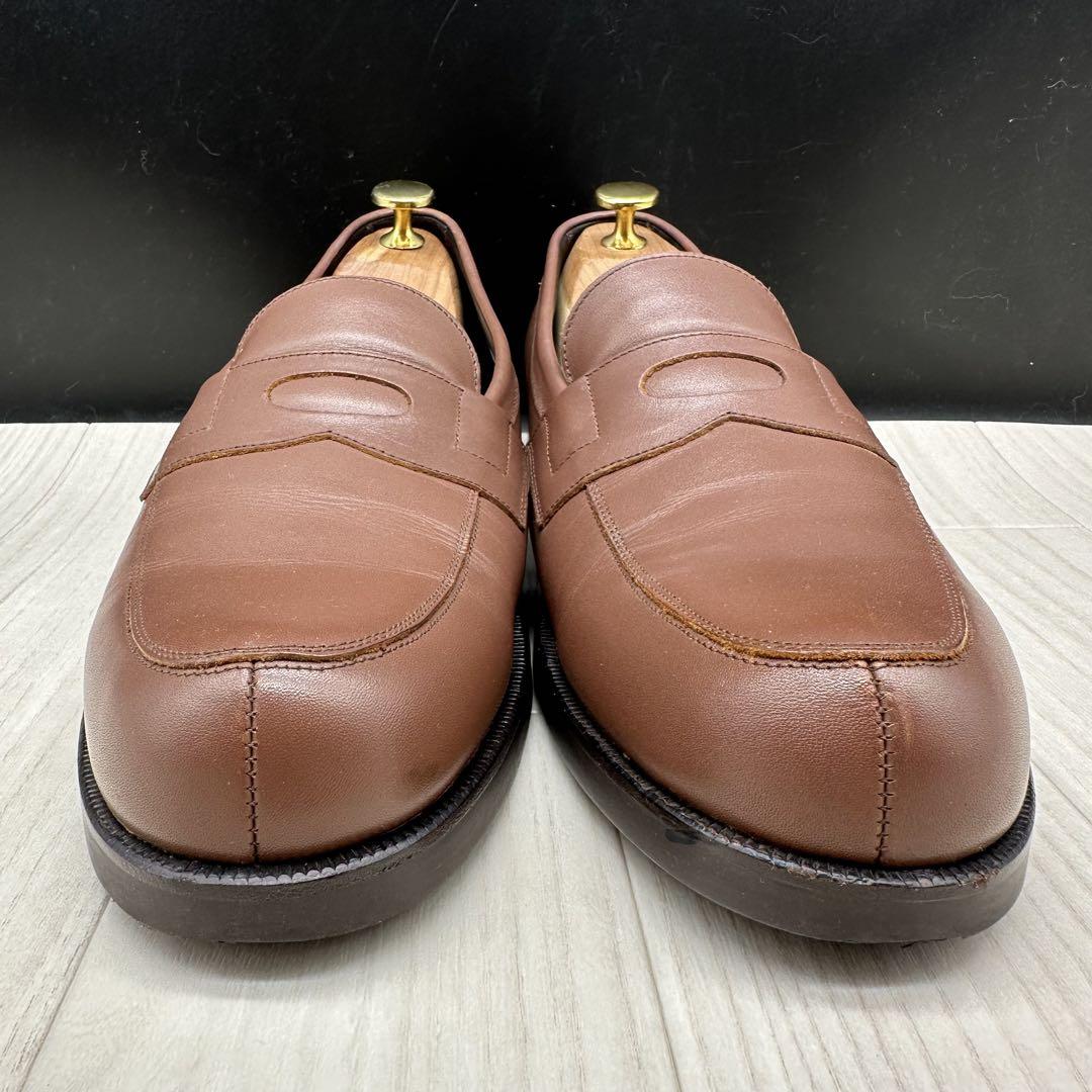 美品【FOOTSTOCK】フットストックUチップ ブラウン ローファー