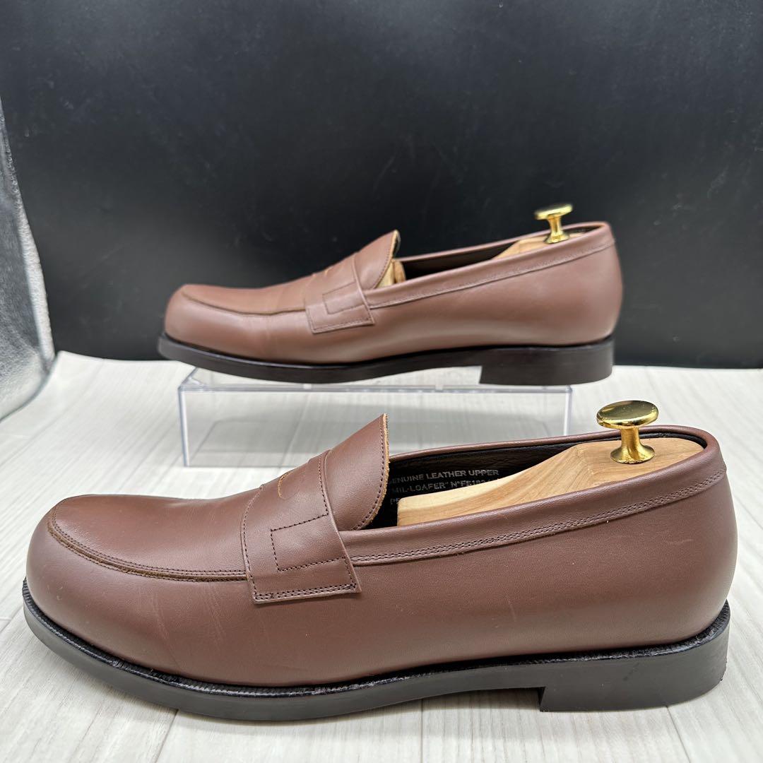 美品【FOOTSTOCK】フットストックUチップ ブラウン ローファー