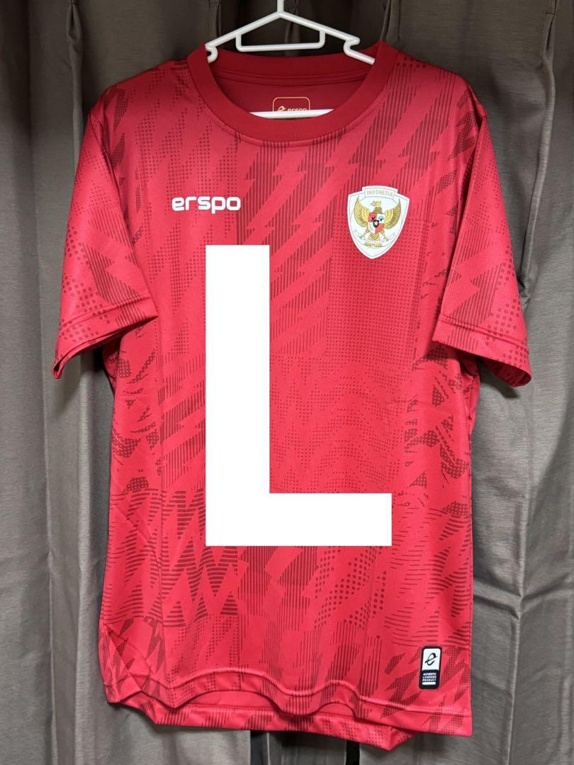 erspo インドネシア サッカー ジャージ 赤 SIZE L