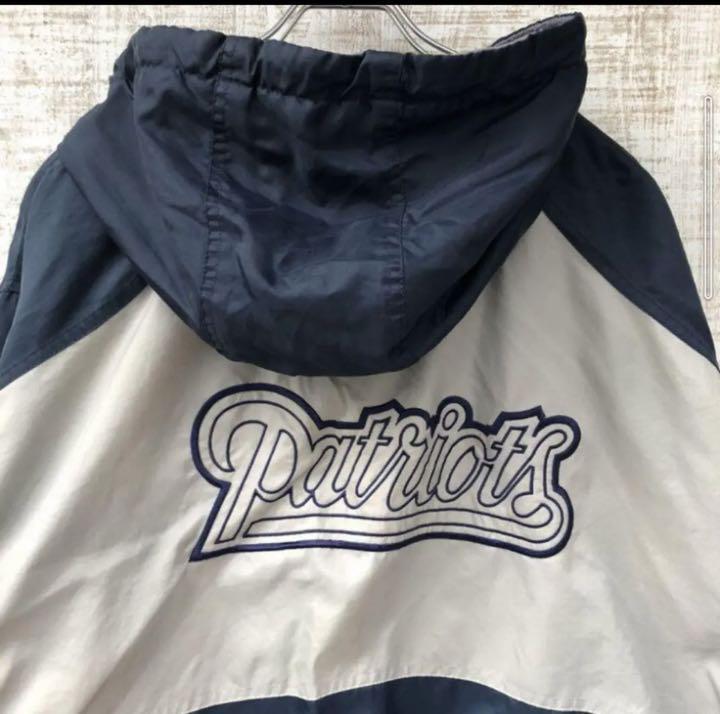 数量限定 NFL ナイロンジャケット ペイトリオッツ 古着 nmIAc-m33823016947 刺繍ロゴ リバーシブル お得品質保証