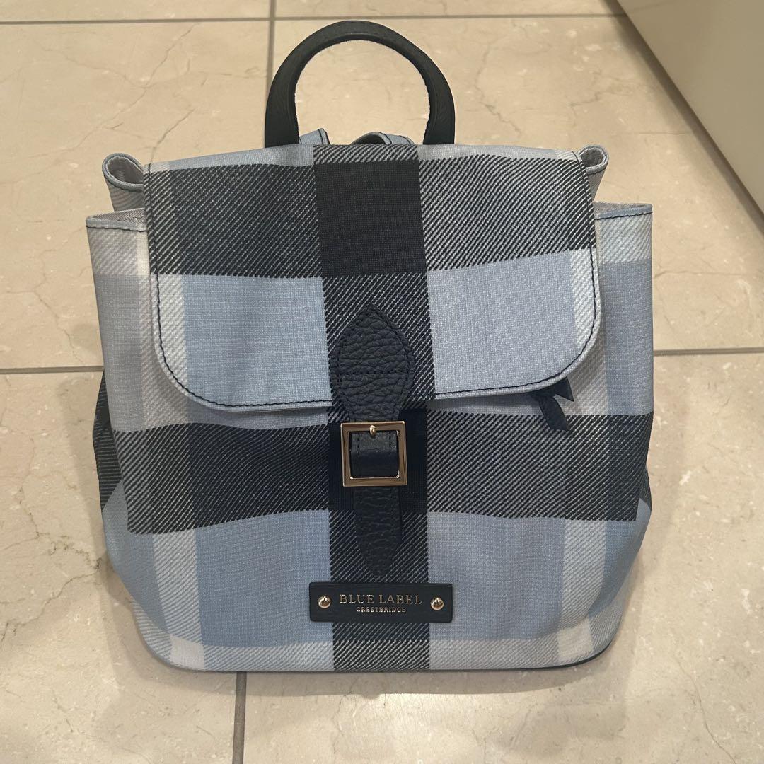 BLUE LABEL クレストブリッジブリッジチェックPVCバッグパック
