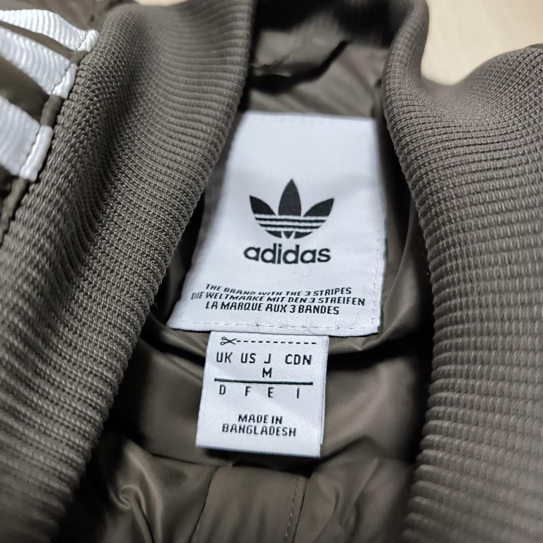 adidas アディダス ブラウン カーキ ダウン キルティング L サイズ