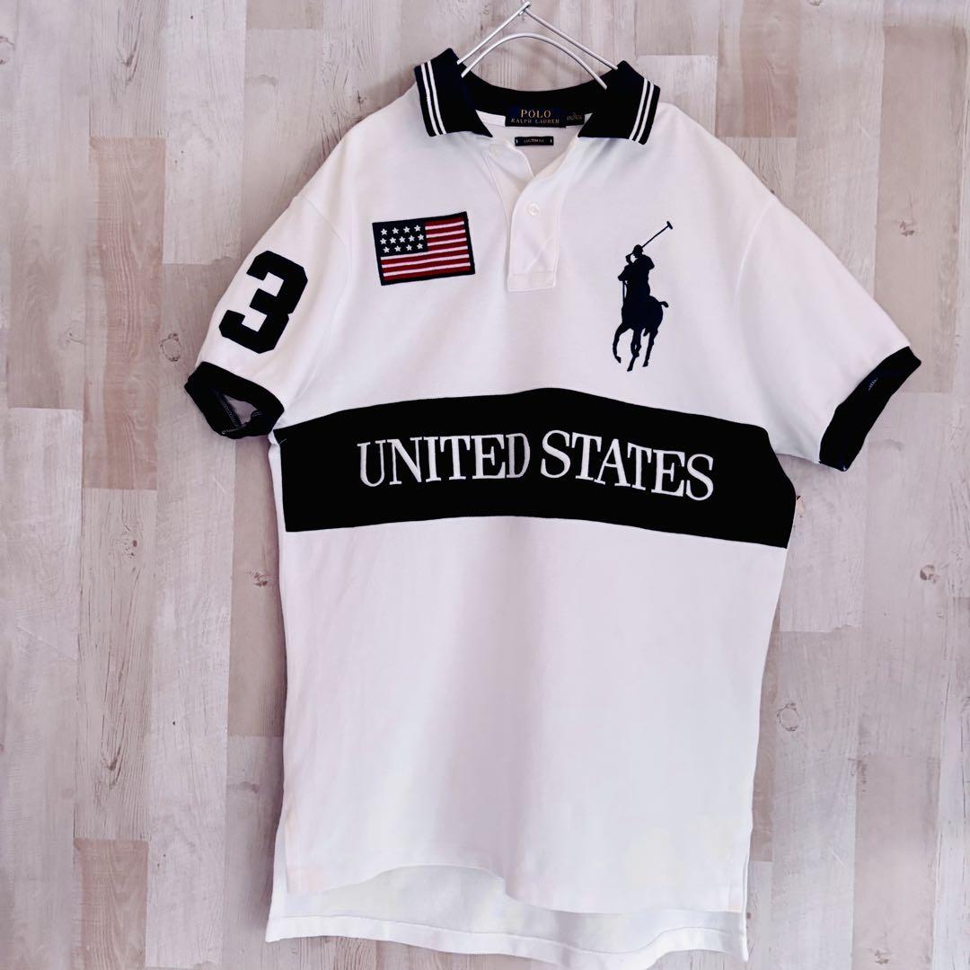 Polo Ralph Lauren ラルフローレン　ポロシャツ　チーフキーフ POLO ラルフローレン ポロシャツ ビッグポニー アメリカ国旗