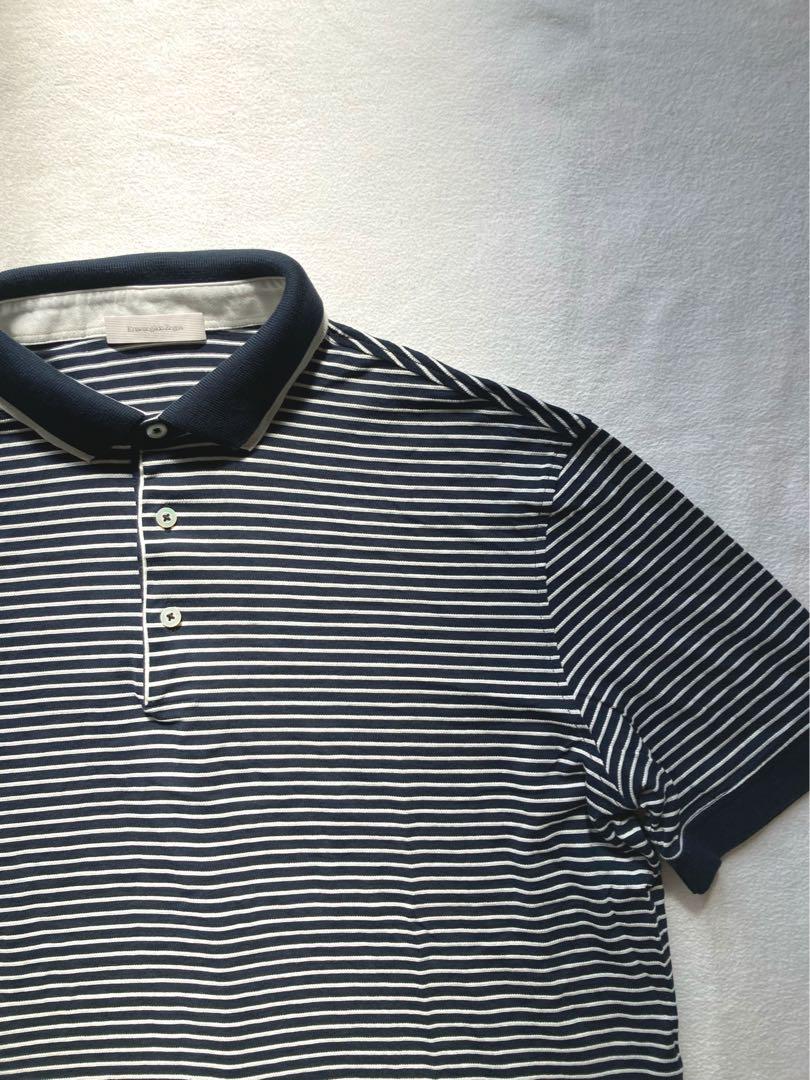 エルメネジルド・ゼニア　大きめサイズ56 ストレッチポロシャツ　ネイビー　美品 6,680円