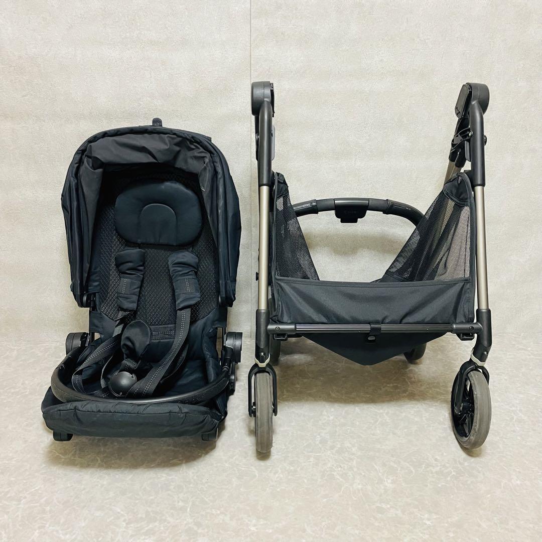 美品 Cybex MELIO サイベックス メリオ ブラック ベビーカー 黒