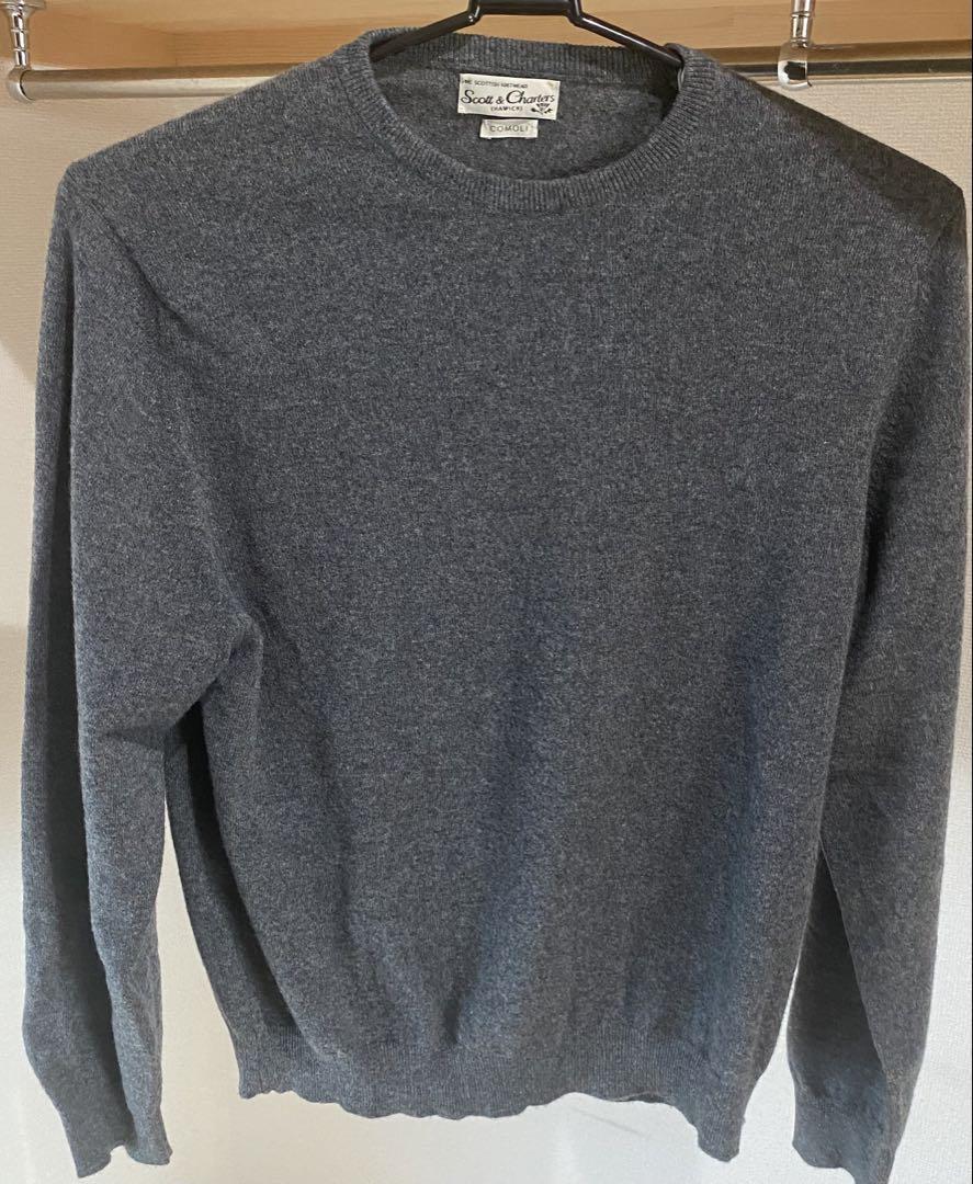 COMOLI コモリ　Scott&Charters カシミヤ　ニット　チャコール