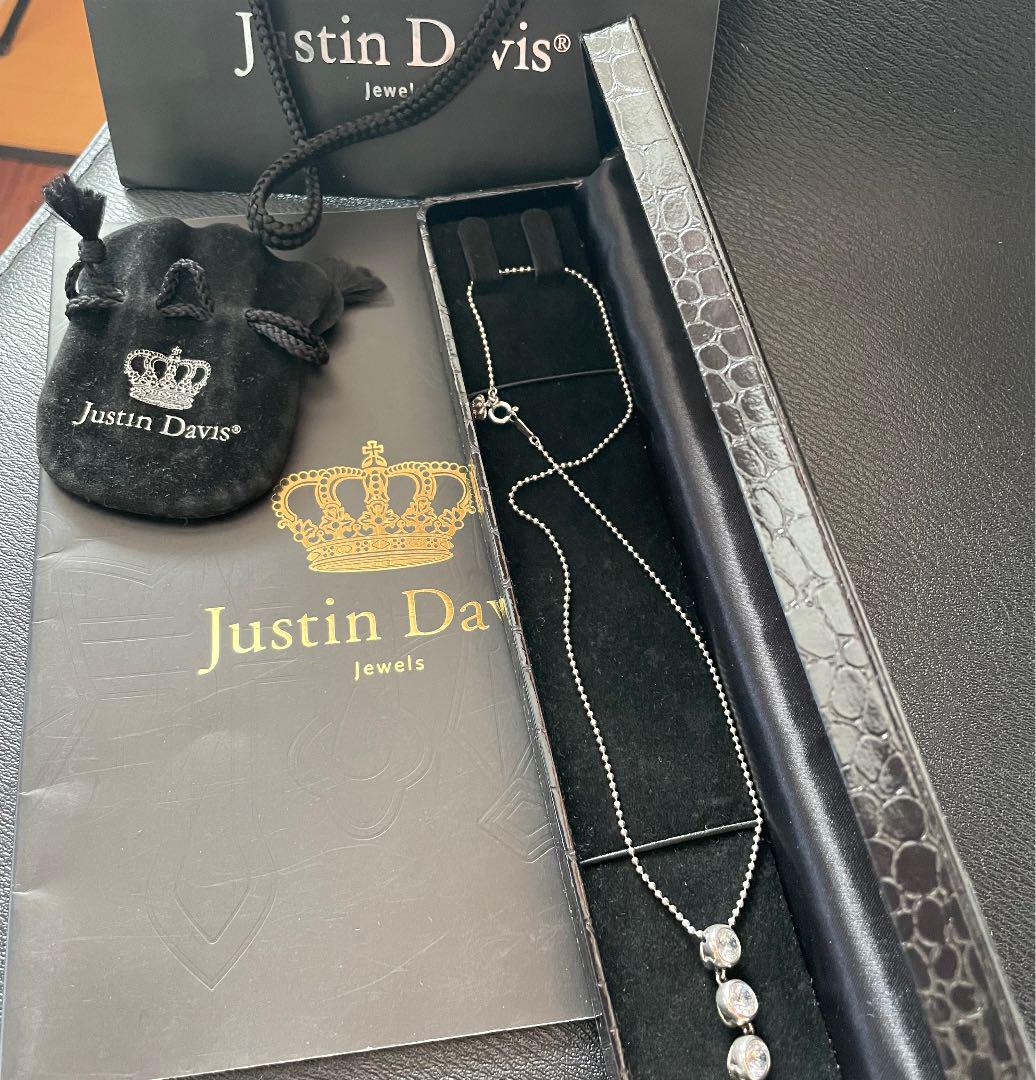 パーズ Justin ネックレス 定価30800円 r8RyZ-m33831052337 Davis シルバーカ