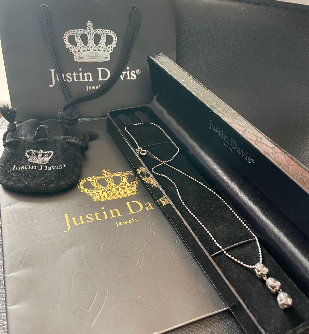 パーズ Justin ネックレス 定価30800円 r8RyZ-m33831052337 Davis シルバーカ