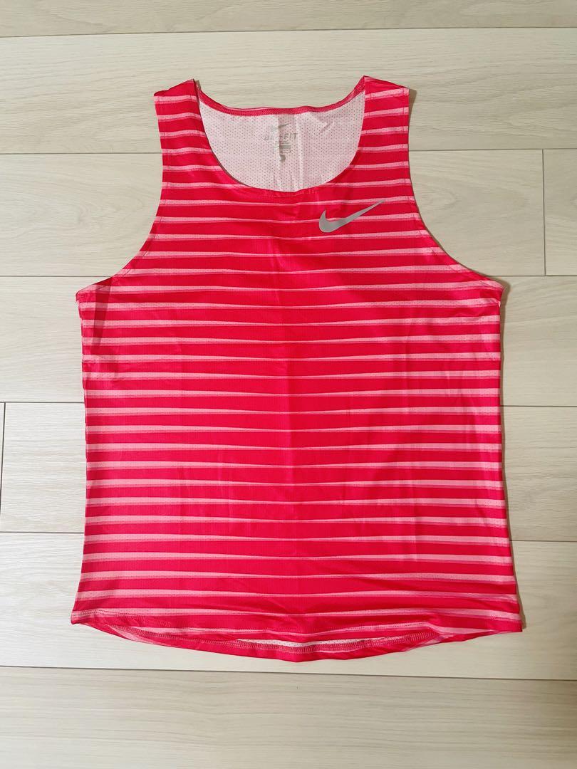 Nike ナイキ シングレット M ピンク×ホワイト