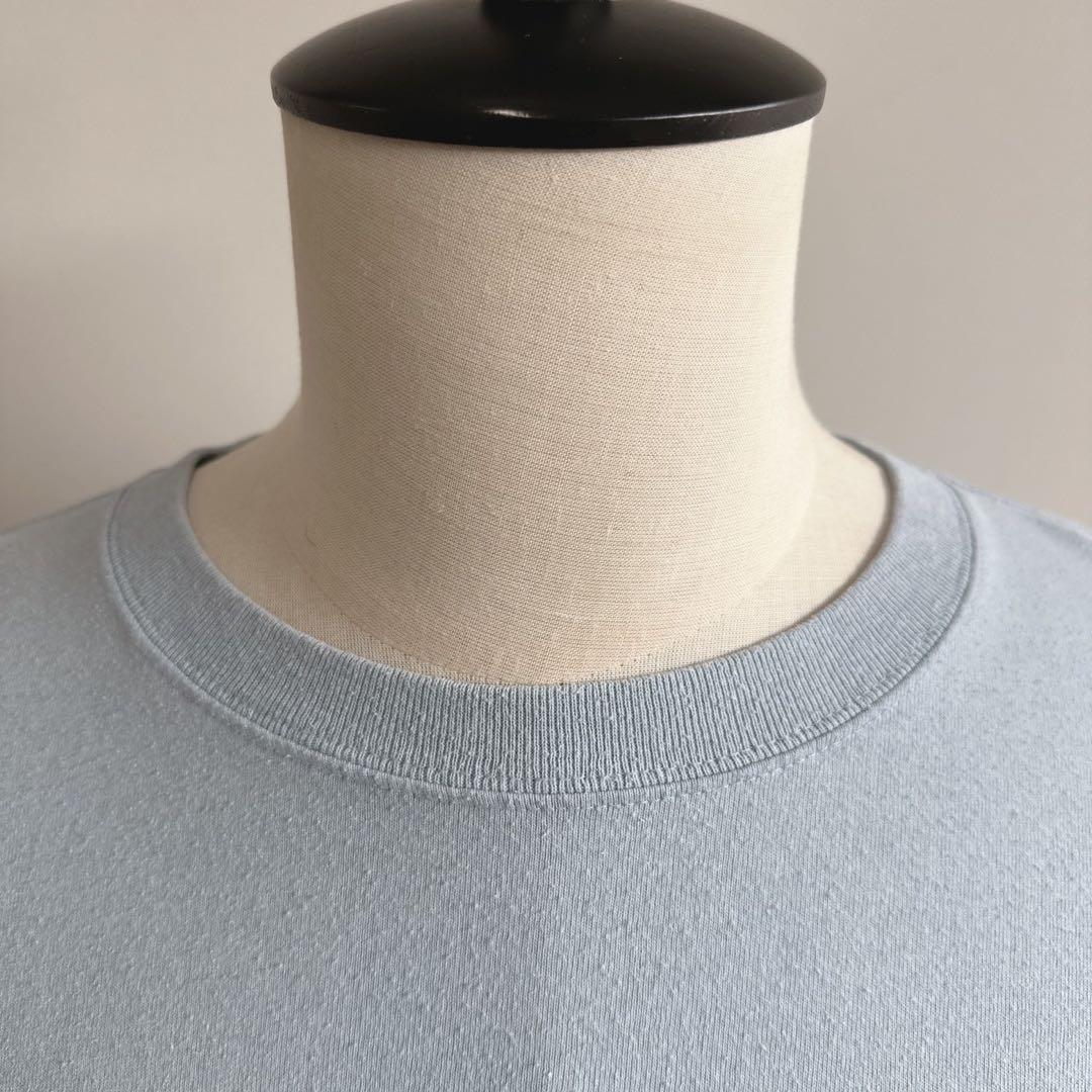 カーハートロングスリーブTシャツ水色メンズXLサイズバックプリント7218