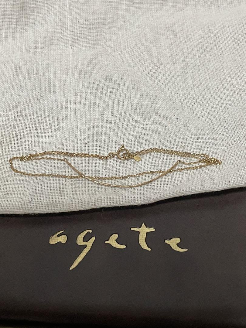 アガット agete K10 2連デザインブレスレット