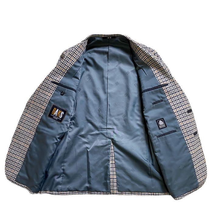 得価2022 美品 DAKS ダックス テーラードジャケット 千鳥格子 L 9cGN8-m33842674940 限定品お得
