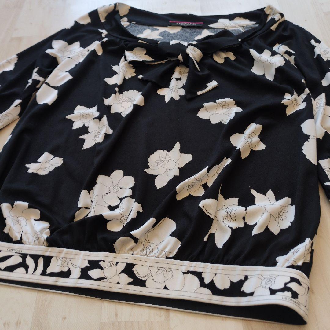 美品　人気カンカン　Leonard 花柄 五分袖カットソー