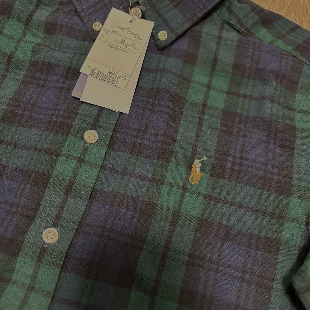 ラルフローレン　新品　160 Ralph Lauren 長袖シャツ L チェック