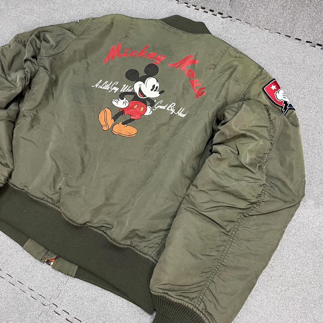 151 Disney×AVIREX ミッキー刺繍MA-1 フライトジャケットXL