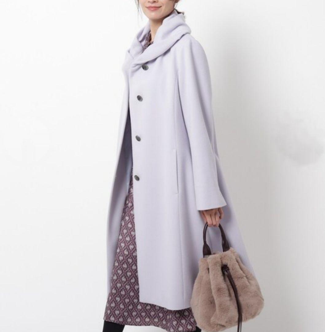 安い割引 Reflect 美品 ロングコート 女優襟 ショールカラー ニュアンスネック ジャケット・アウター