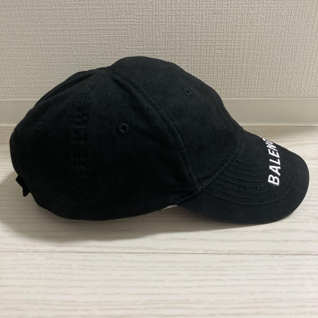 $*y様 BALENCIAGA　バイザーロゴ　キャップ　L59　マジックテープ ✨極美品✨BALENCIAGA キャップ L59 BBロゴ マジックテープ 黒