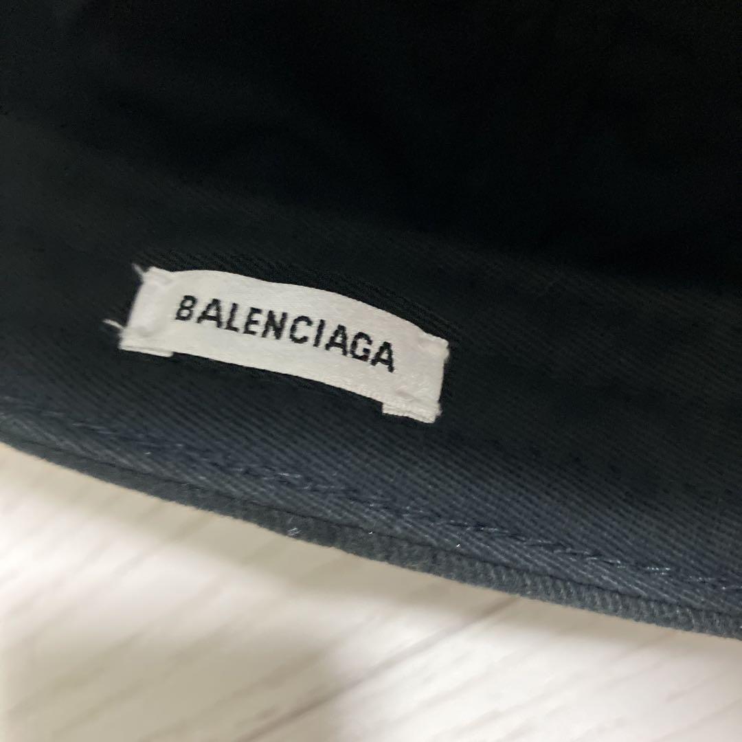 超美品✨BALENCIAGA バイザーロゴ キャップ L58 マジックテープ