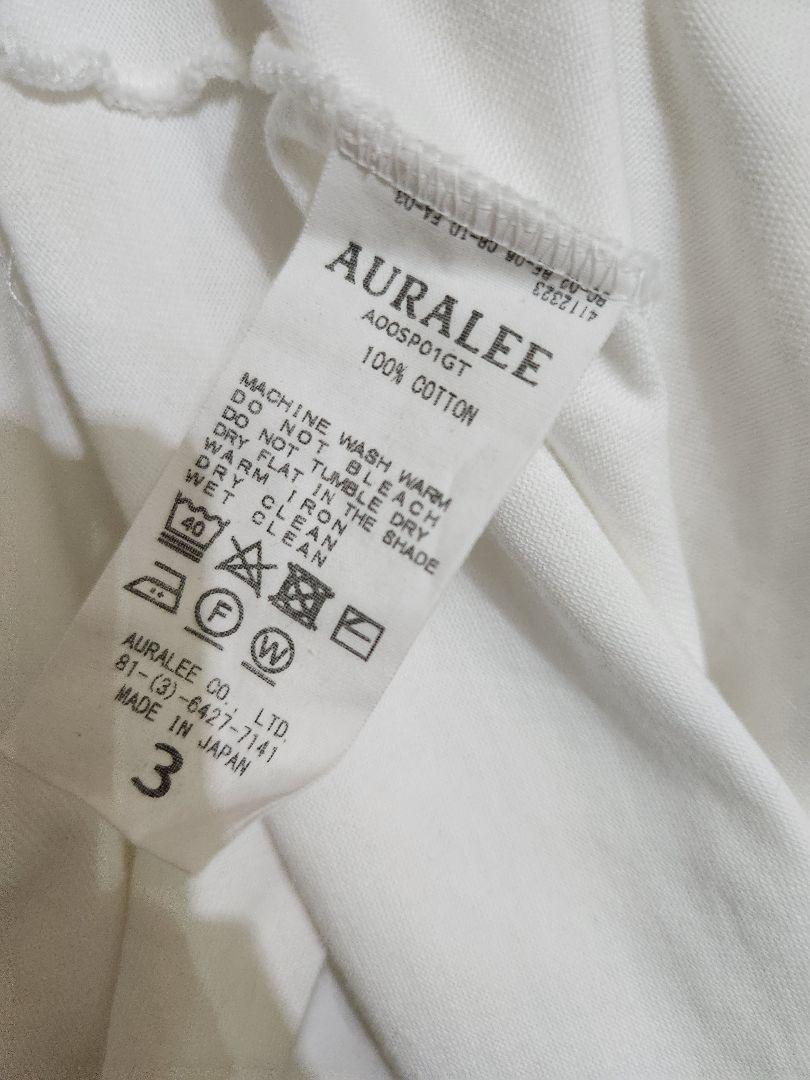 AURALEE　オーラリー　LUSTER PLAITING L/S TEE
