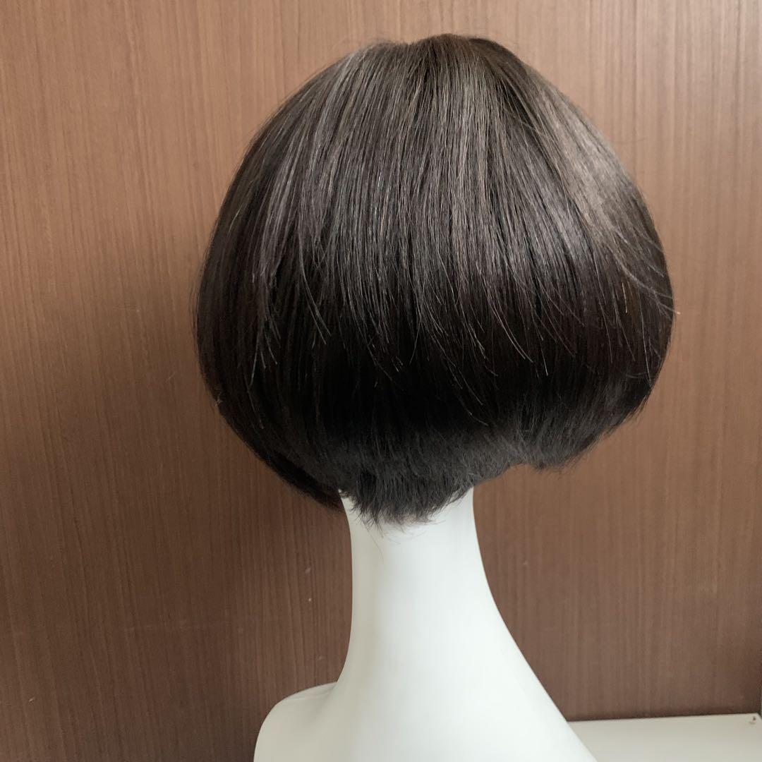 気品人毛100% ショートwig ウィッグBZ20