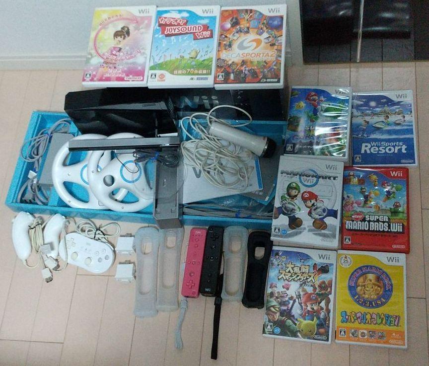 むぎ様専用 すぐ遊べる豪華セット Wii 本体一式　ソフトマリオカート含む8本