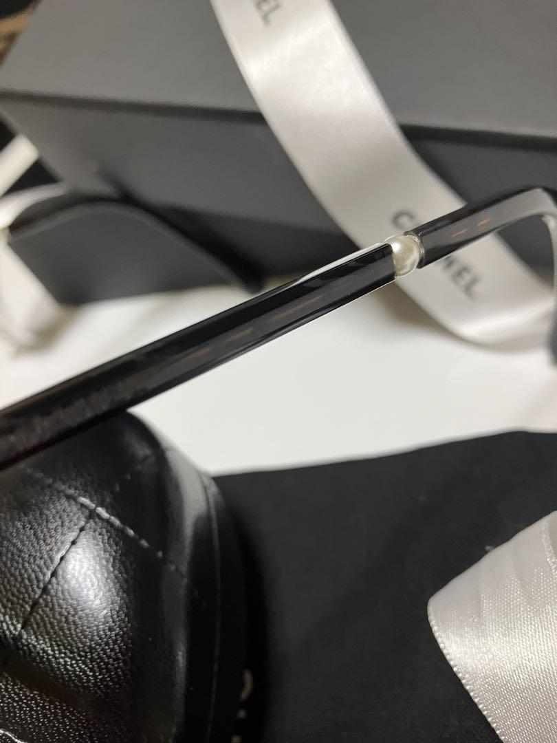 美品CHANEL シャネル 眼鏡 アイウェア べっ甲 CHANELロゴ パール