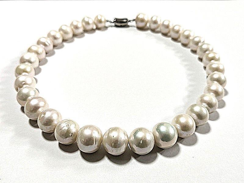 人気満点 特売 照り巻きの綺麗な 大珠南洋湖水パールネックレス12mm アクセサリー