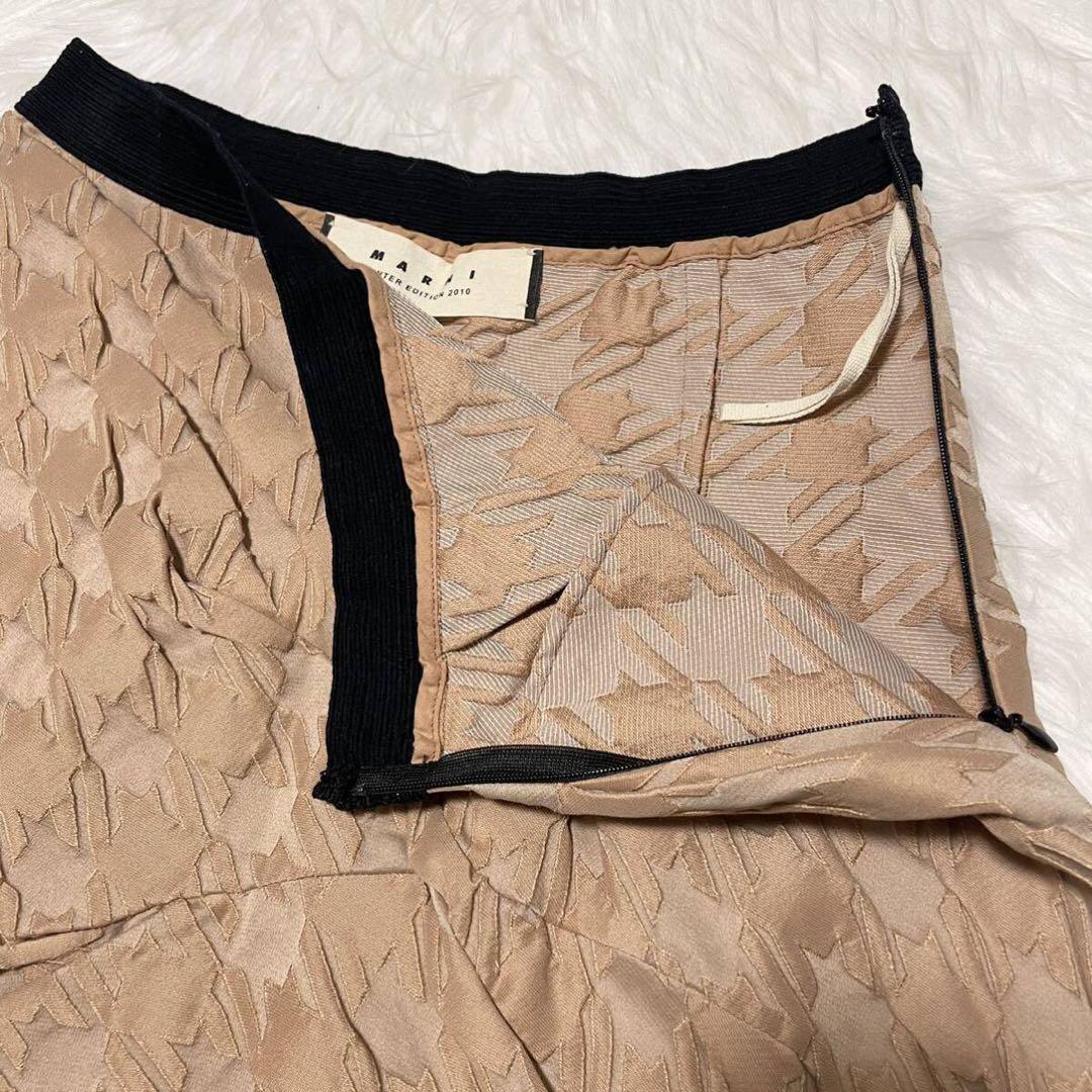 MARNI - 本物 マルニ 千鳥格子模様 ツイスト加工 スカート 38