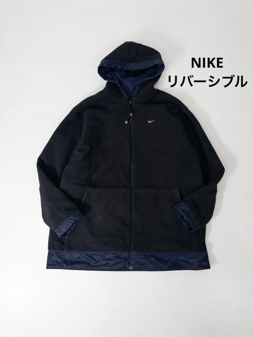 00s NIKE リバーシブル ナイロン×フリースブルゾン ヴィンテージ古着XL LL NIKE