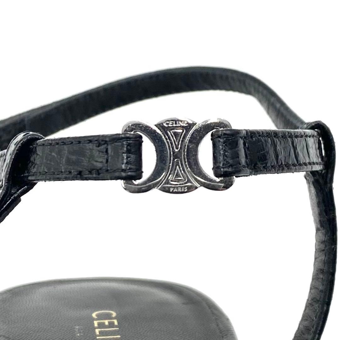 美品 CELINE キトゥン ストラップ トリオンフ ヒール パンプス 現行