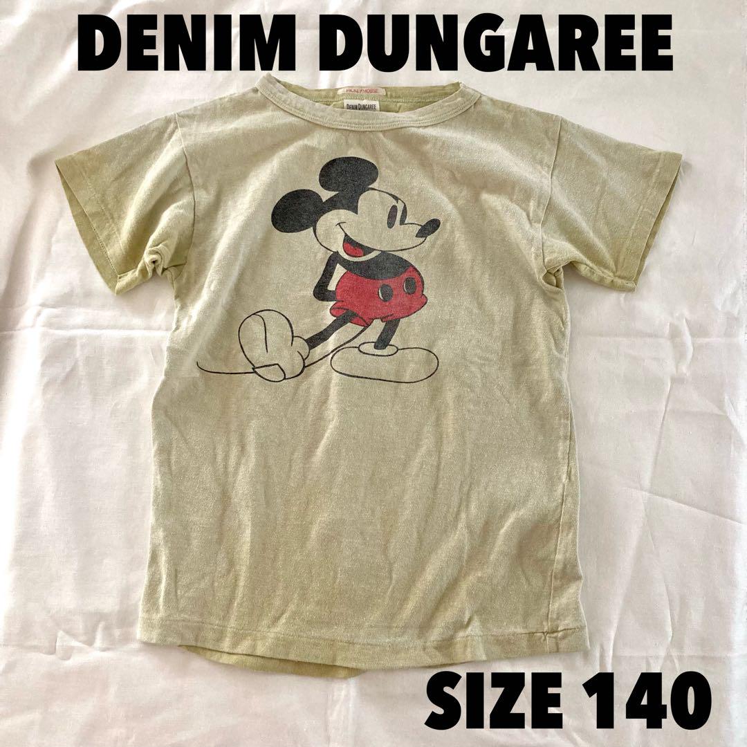 デニムダンガリー ミッキー Tシャツ 110 cm レッド キッズ