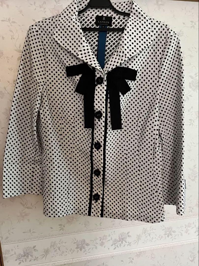 LANVIN ドット柄 テーラードジャケット 40